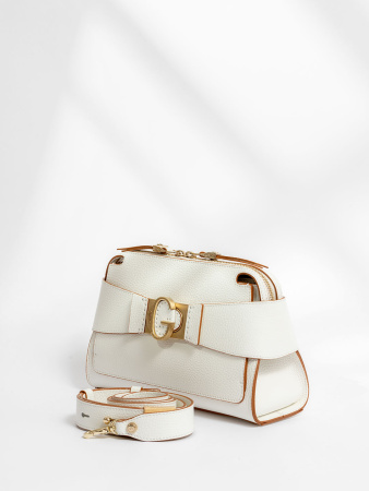 Сумка-боулер Gironacci gir3123 vitello/calf bianco/cuoio