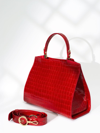 Сумка-тоут Gironacci gir2512 rico lux/vitello rosso/rosso