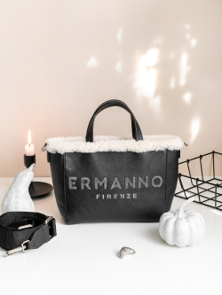 Мини-тоут Ermanno Scervino Vanessa Fur sce12401989 black
