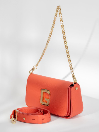 Сумка-багет Gironacci gir2290 vitello/calf corallo/lilla