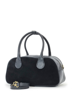 Сумка-боулер Steffalini st1311 vitello/camoscio nero