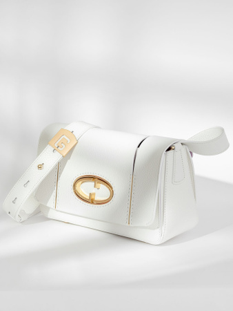 Сумка-багет Gironacci gir3321 vitello/calf bianco/lilla