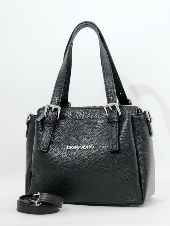 Сумка-тоут Di Gregorio gr9015 vitello nero argento