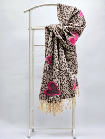 Шарф Alex Max am733 fuchsia/coffe