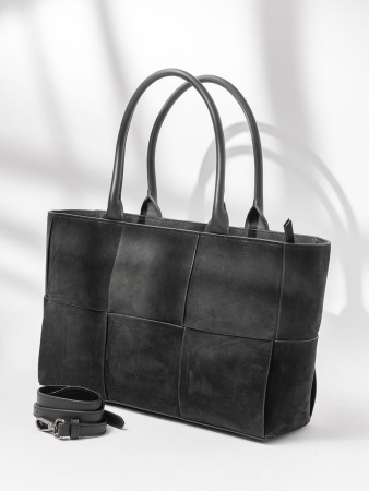 Шоппер Curanni cu9847L scamosciato/nubuk nero