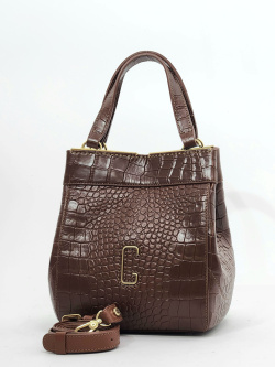 Мини-шоппер Gironacci gir3430 krokis/vitello brandy/cuoio