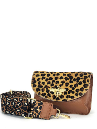 Мини-сумка Steffalini st1014 vitello/cavallo cuoio/leo