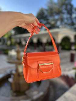 Мини-сэтчел Gironacci gir3130 naplak/calf arancio/phard