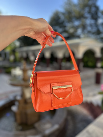 Мини-сэтчел Gironacci gir3130 naplak/calf arancio/phard