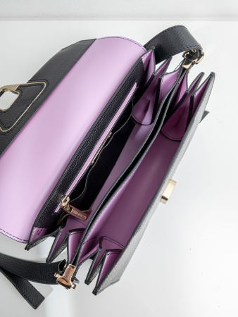 Сумка-багет Gironacci gir3211 vitello/calf nero/lilla