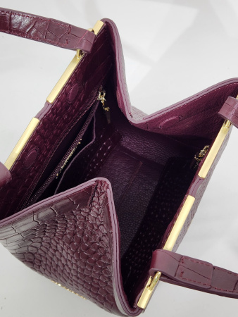 Мини-шоппер Gironacci gir3430 krokis/vitello bordo/vino