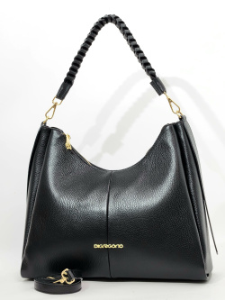 Сумка-тоут Di Gregorio gr9016 vitello nero oro