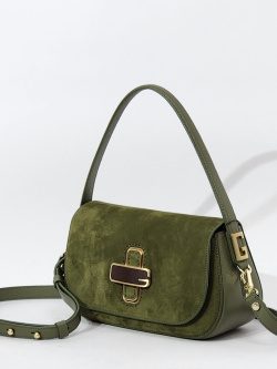 Сумка-седло Gironacci gir3161 nabuk/vitello bosco/bosco
