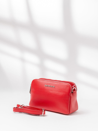 Сумка-багет Di Gregorio gr8798 vitello rosso argento
