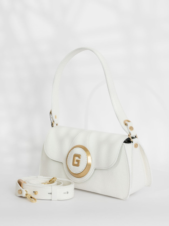 Сумка-багет Gironacci gir3222 vitello/calf bianco/pistacchio