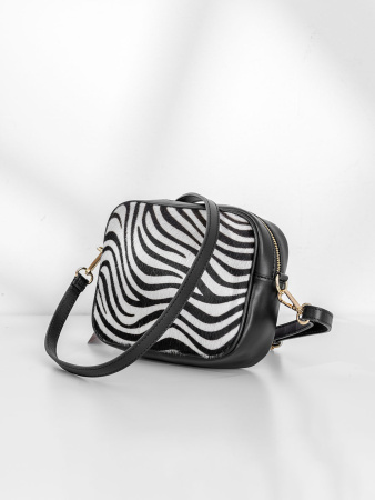 Мини-боулер Steffalini st1249 vitello/cavallo zebra nero/bianco