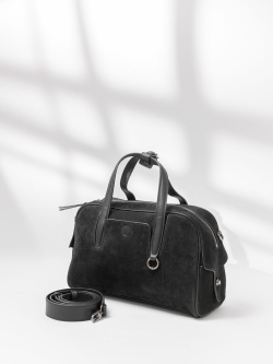 Сумка-боулер Curanni cu9832 scamosciato/nubuk nero