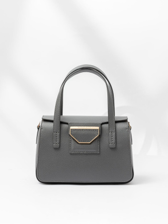 Сумка-боулер Gironacci gir3132 vitello/calf grigio/cuoio