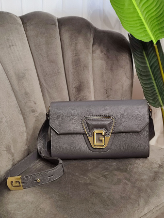 Сумка-багет Gironacci gir3211 vitello/calf grigio/lilla