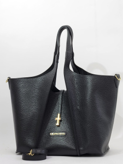 Шоппер Di Gregorio gr9169 vitello nero oro