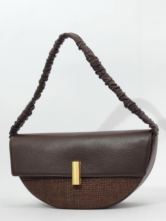 Сумка-седло Arcadia Moon ar4938 dollaro/raffia cognac