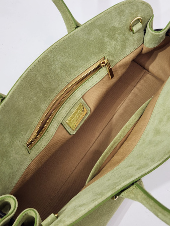 Сумка-тоут Claudia Firenze cl11371 camoscio/leo verde