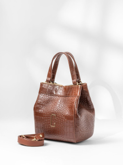 Мини-шоппер Gironacci gir3430 krokis/vitello brandy/cuoio