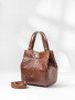 Мини-шоппер Gironacci gir3430 krokis/vitello brandy/cuoio