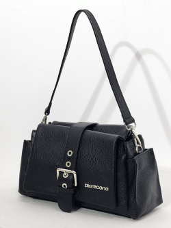 Сумка-боулер Di Gregorio gr9180 vitello nero argento