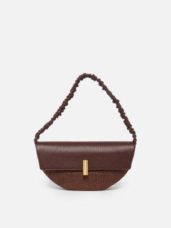 Сумка-седло Arcadia Moon ar4938 dollaro/raffia cognac