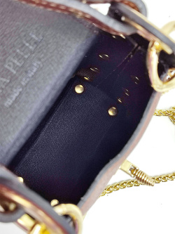 Мини-сэтчел Steffalini st1501 vitello cuoio scuro