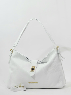 Сумка-хобо Di Gregorio gr9003 vitello bianco oro