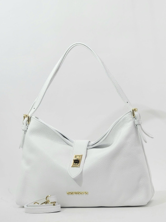 Сумка-хобо Di Gregorio gr9003 vitello bianco oro