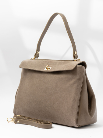 Сумка-тоут Steffalini st1323 vitello/camoscio taupe