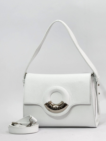 Мини-сэтчел Di Gregorio gr2007 vitello bianco argento