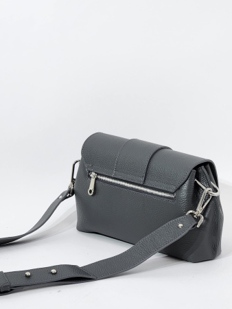 Сумка-багет Di Gregorio gr8745 vitello grigio argento