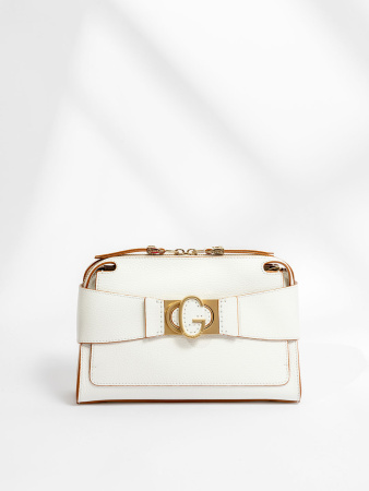 Сумка-боулер Gironacci gir3123 vitello/calf bianco/cuoio