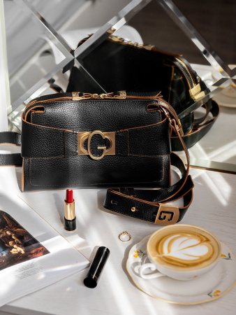 Сумка-боулер Gironacci gir3123 vitello/calf nero/cuoio