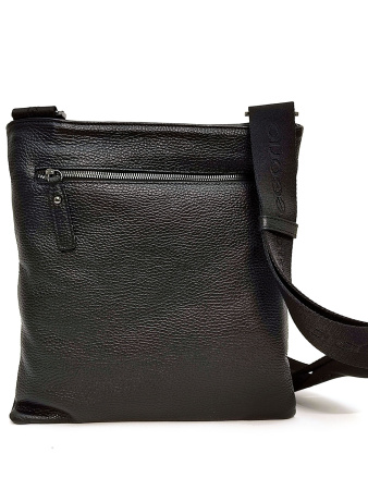 Вертикальная сумка Di Gregorio gr599 vitello nero argento scuro