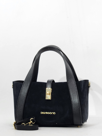 Шоппер Di Gregorio gr9204 vitello/camoscio nero oro