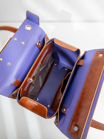 Саквояж Gironacci gir2241 naplak/calf bruciato/viola