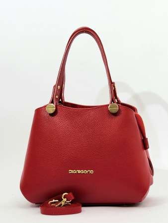 Сумка-тоут Di Gregorio gr9030 vitello rosso oro