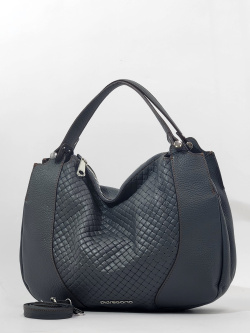 Сумка-хобо Di Gregorio gr3427 vitello/intreccio grigio argento