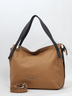 Сумка-хобо Di Gregorio gr1686 vitello cuoio/t.moro argento