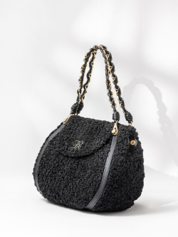 Мини-сэтчел Ermanno Scervino Veda Fur sce12402035 black