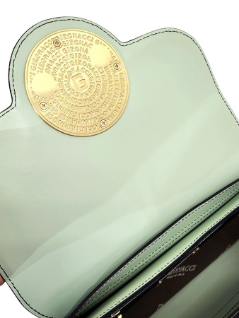 Сумка-багет Gironacci gir3222 vitello/calf nero/pistacchio