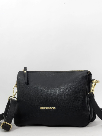Сумка Di Gregorio gr9200 vitello nero oro