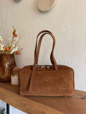 Сумка-боулер Christian Villa cv06655 tennessee cuoio/borchie silver