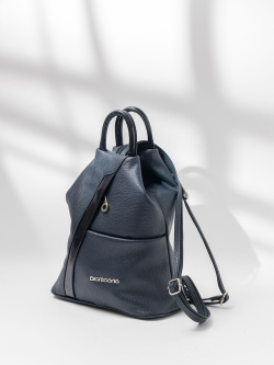 Рюкзак Di Gregorio ELLA vitello/vernice blu argento