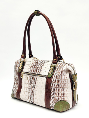 Сумка-боулер Marino Orlandi mo4075 beige/marrone/verde